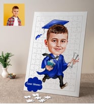 Mezuniyete Özel Karikatürlü Kişiye Özel Puzzle