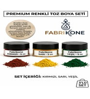 3'lü Set Premium Parafin Soya Wax Toz Mum Boyası Hobi Seti - 5 cc (Kırmızı, Sarı, Yeşil) BKFAB3KSRY5G