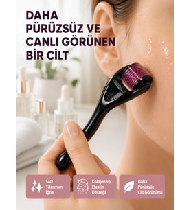Dermaroller Titanyum 540 İğneli 1 Mm Cilt Yenileme Ve Anti Aging Etkisi