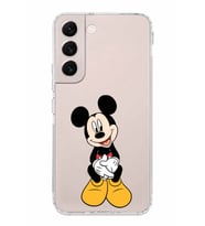 Samsung Galaxy S22  Kamera Korumalı Kapak Mickey Mouse Tasarımlı  Şeffaf  Kılıf