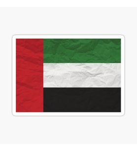 Birleşik Arap Emirlikleri Bayrağı Araba Sticker Oto Etiket 19 Cm