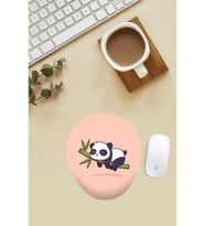 Uyuyan Panda Desenli Bilek Destekli Mouse Pad