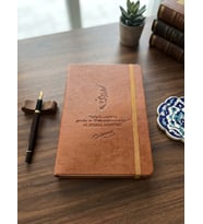 Adalinhome Özel Tasarım Öğretmenler Günü Hediyesi Thermo Deri Kapak Çizgili Ajanda Defter 15x21 cm