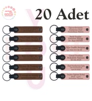 A Kahve & Yavru Ağzı, Müzik Atölyesi Katılımcılarına Hatıra 20’li Set, Kişiye Özel Yazılı Anahtarlık