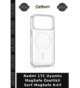 Redmi 17C Uyumlu MagSafe Özellikli Sert MagSafe Kılıf Manyetik Koruma Cep Kılıfı Telefon Zırhı
