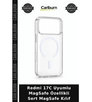 Redmi 17C Uyumlu MagSafe Özellikli Sert MagSafe Kılıf Manyetik Koruma Cep Kılıfı Telefon Zırhı