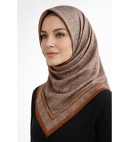 Lotus Desen Eşarp - 06104 (Kiremit)
