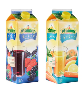 Pfanner 2 lt A+C+E ve B+C+E Meyve Suyu 2 li Paket