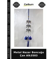 Özel Üretim Dekoratif Ev Aksesuarı Şans Hediyelik Duvar Süsü Metal Nazar Boncuğu Çan Alk3503