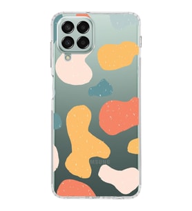 Samsung Galaxy M33 Kapak Grunge Tasarımlı Şeffaf Kılıf