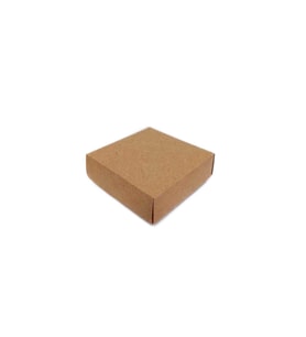Komple Karton Kutu Düz Renk 6X6X2.5 CM (25 Adet)  Kraft
