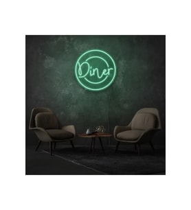 Restoranlara Özel Diner Yazılı Neon Tabela