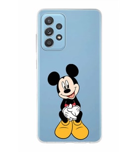 Samsung Galaxy A52s  Kapak Mickey Mouse Tasarımlı Şeffaf Silikon Kılıf