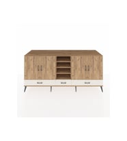 Kronos Konsol 8 Raflı 3 Çekmeceli 4 Kapaklı 220x59x99 Çam-Çam/Aytaşı