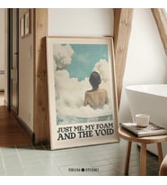 Sadece Ben Köpüğüm ve Boşluk Banyo, Komik Retro Pastel Sanatı