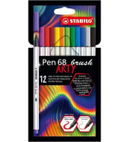 Stabilo Pen 68 Brush Arty Fırça Uçlu Keçeli Kalem Seti 12'li (Karışık)