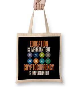 Education Is Important But Crypto Is Importanter Bez Çanta Uzun Saplı