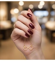 Minimal Harry Potter Gözlük Model Kolye 925K Gümüş (Gold)