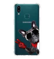PrintiFy Samsung Galaxy A10s Uyumlu Köpek 2 Baskılı Şeffaf Köşe Korumalı Antişok Kılıf