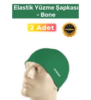 Özel Üretim Su Geçirmez Silikon Yüzücü Havuz Ve Deniz Bonesi Elastik Yüzme Şapkası 2'li Set