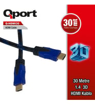 QPORT HDMI30 30metre HDMI Görüntü Kablosu 3D Gold 1.4v