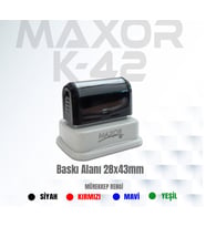 Maxor K-42 İsim-Ünvan Kaşesi 1 Adet 28x43 mm