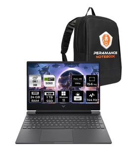 HP Victus 15 Core 7 240H RTX 5060 8GB 24GB RAM 1TB SSD 15.6" FHD 144Hz Win11 Pro BV7W9EAPN435 Gaming Laptop + Per4 Çanta