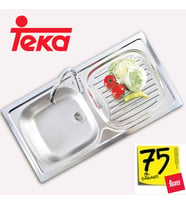 Teka EBM 45 Mikroketen Sağ Damlalıklı Mutfak Evyesi (Gümüş)