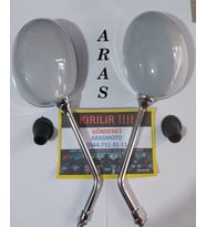 ARARO CAPPUCİNO 125 CC - 50 CC AYNA TAKIMI GRİ RENK (NARDO GRİ )- ARASMOTO (Siyah)