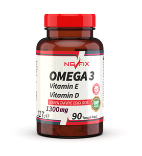 Nevfix Omega 3 Balık Yağı 1300 mg 90 Yumuşak Kapsül