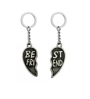 Best Friends Kalp En İyi Arkadaş Birbirini Çift İkili 2 adet Anahtarlık (Çok Renkli)