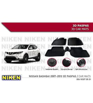 Nissan Qashqai Havuzlu 3D Paspas Niken Siyah 2014-2021 Arası