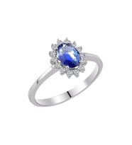 Klasik Anturaj Oval Safir Yüzük