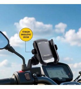 TİTREŞİM ENGELLEYİCİ MODÜLLÜ MOTOSİKLET TELEFON TUTUCU CH-110