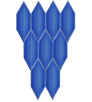 Armada Çini 05X15 Cm Çizgili Yaprak Kobalt Seramik