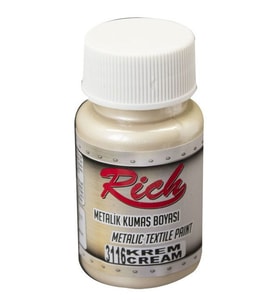 Rich Metalik Kumaş Boyası 50 cc. 3116 KREM 