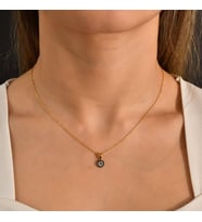 Kişiye Özel 925 Ayar Gümüş Nazar Boncuğu Kolye