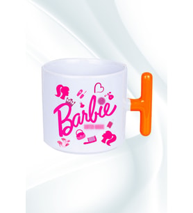 Enter Mode Barbie Baskılı T Saplı Kupa Bardak Porselen Çay Kahve Fincanı