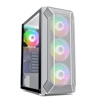 POWERBOOST 650W 80+ VK-P1882BW 4-Rainbow Fanlı Gaming Mid-Tower PC Kasası Beyaz