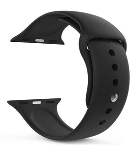 ScHitec 42-49mm Yeni Nesil Apple Uyumlu Akıllı Saat Kordonu Silikon Siyah