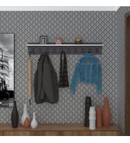 Kenzlife elbise askılığı askılık vettini gri 20*120*12 siyah 10 adet askı portmanto (Karışık)