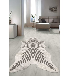Dijital Baskılı Kaymaz Taban Yıkanabilir Lazer Kesim Salon Halısı Yolluk NLZR-HY-859 (Gri)