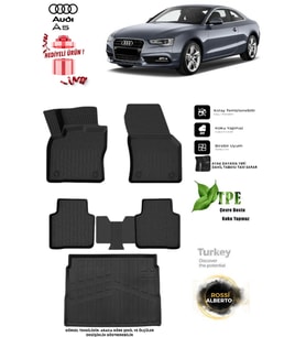 Audi A5 2021 Araca Özel 3D paspas ve 3d Bagaj Havuzu