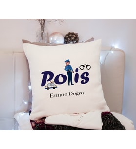 Kadın Kelepçeli Polis Yastık Kişiye Özel