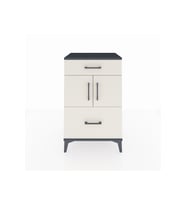 Hyperion Komodin Tek Raflı 2 Çekmeceli 2 Kapaklı 60x44x96 Antrasit-Aytaşı