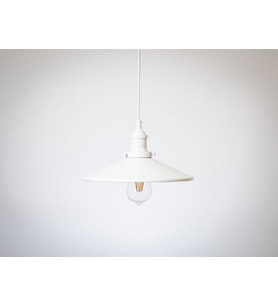 RİOLİGHT RETRO11,RUSTİK MUTFAK,ODA,KOLİDOR,CAFELER İÇİN TEKLİ E27 DUYLU METAL SARKIT AVİZE ÇAP:28CM (Beyaz)