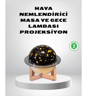 Usb Projeksiyon Gece Lambası Hava Nemlendirici – Aromaterapi Destekli, Taşınabilir Mini