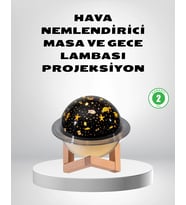 Usb Projeksiyon Gece Lambası Hava Nemlendirici – Aromaterapi Destekli, Taşınabilir Mini