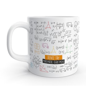 Matematik Öğretmeni Formül İşlem Tasarımlı İsme Kişiye Özel Kupa Bardak