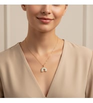 STİL İNCİSİ/XUPING JEWELRY GÖKKUŞAĞI ZİRKON TAŞLI KOLYE (Altın Rengi)
